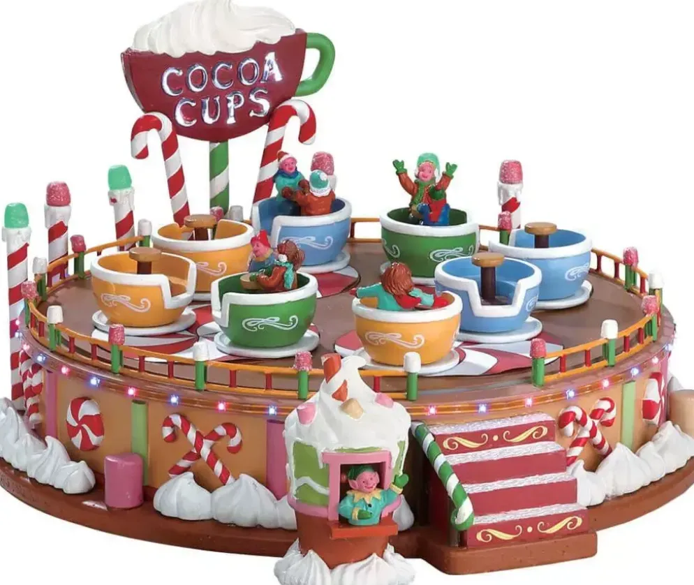 Lemax cocoa cups s/2 bewegende kermisattractie Sugar 'N' Spice 2017