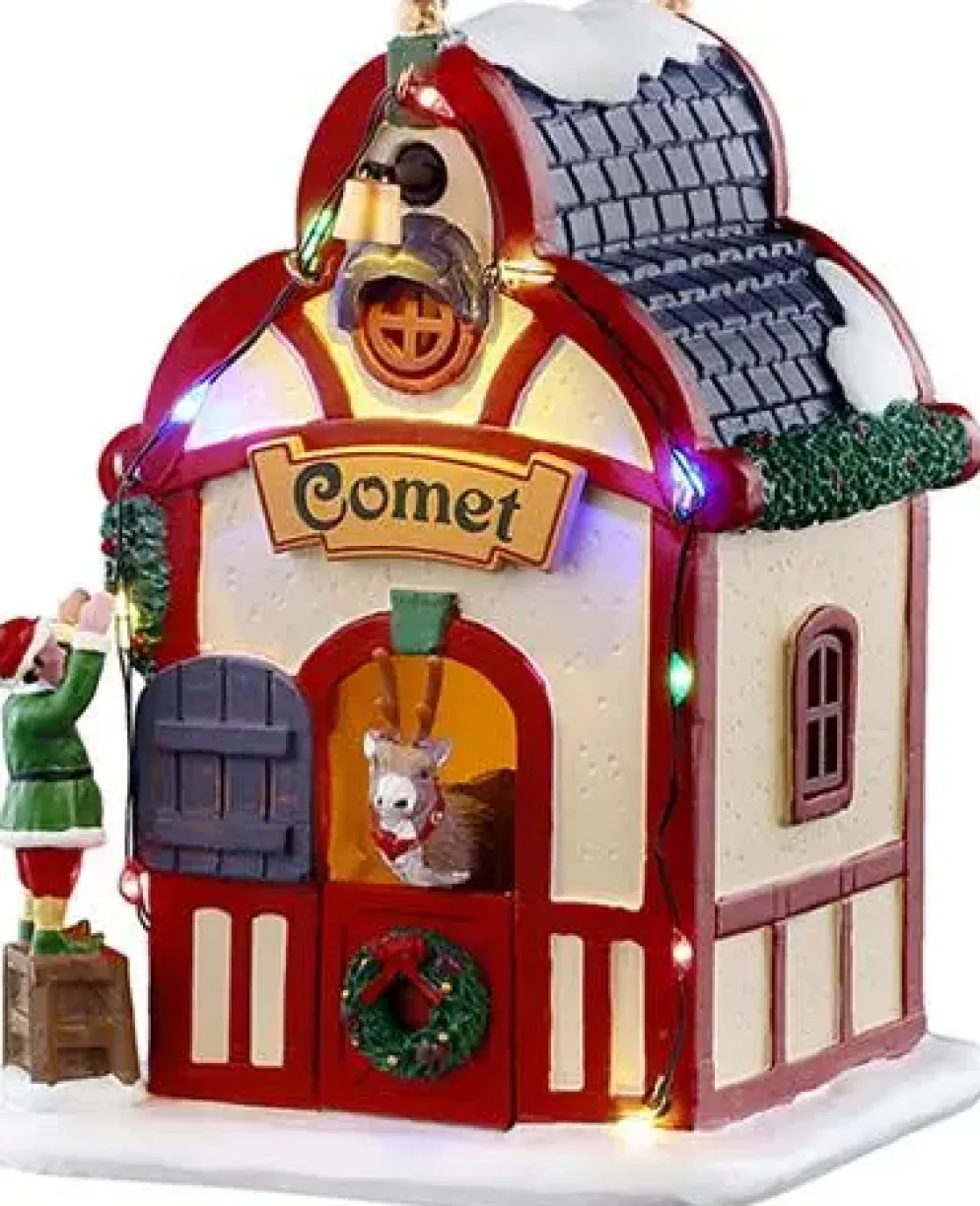 Lemax comet's den verlicht kerstdorp tafereel Santa's Wonderland 2025