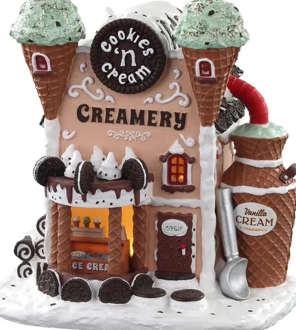 Lemax cookies 'n cream creamery verlicht kersthuisje Sugar 'N' Spice 2021