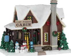 Lemax cozy forest cabin verlicht kersthuisje Vail Village 2026