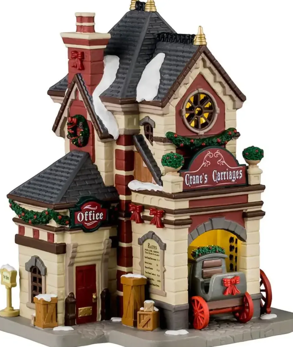 Lemax crane's carriages verlicht kersthuisje Caddington Village 2024