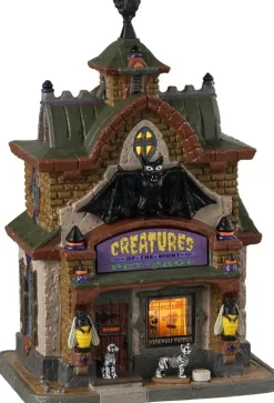 Lemax creatures of the night pet shop verlicht huisje Spooky Town 2023