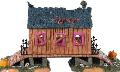 Lemax creepy covered bridge tafereel Spooky Town 2023