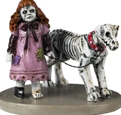 Lemax creepy doll & dog halloween figuur Spooky Town 2025