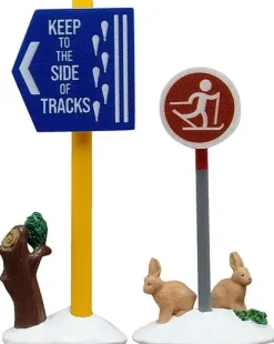 Lemax cross country ski sign kerstdorp accessoire Vail Village 2025