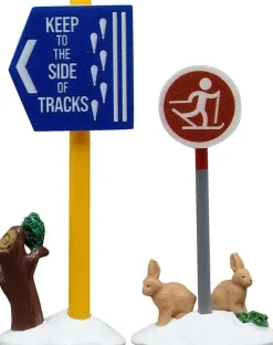 Lemax cross country ski sign kerstdorp accessoire Vail Village 2025