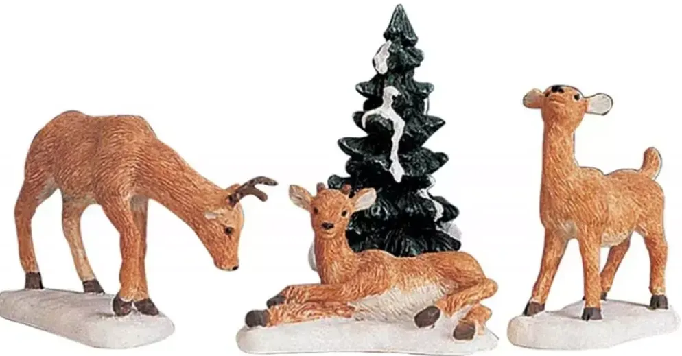 Lemax dad and fawns s/4 kerstdorp figuur type 3 1999