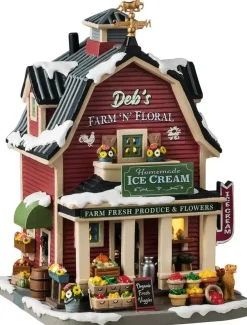 Lemax deb's farm 'n' floral verlicht kersthuisje Harvest Crossing 2024