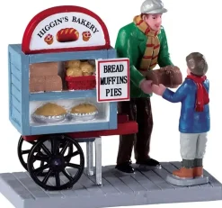 Lemax delivery bread cart kerstdorp figuur type 4 Caddington Village 2019