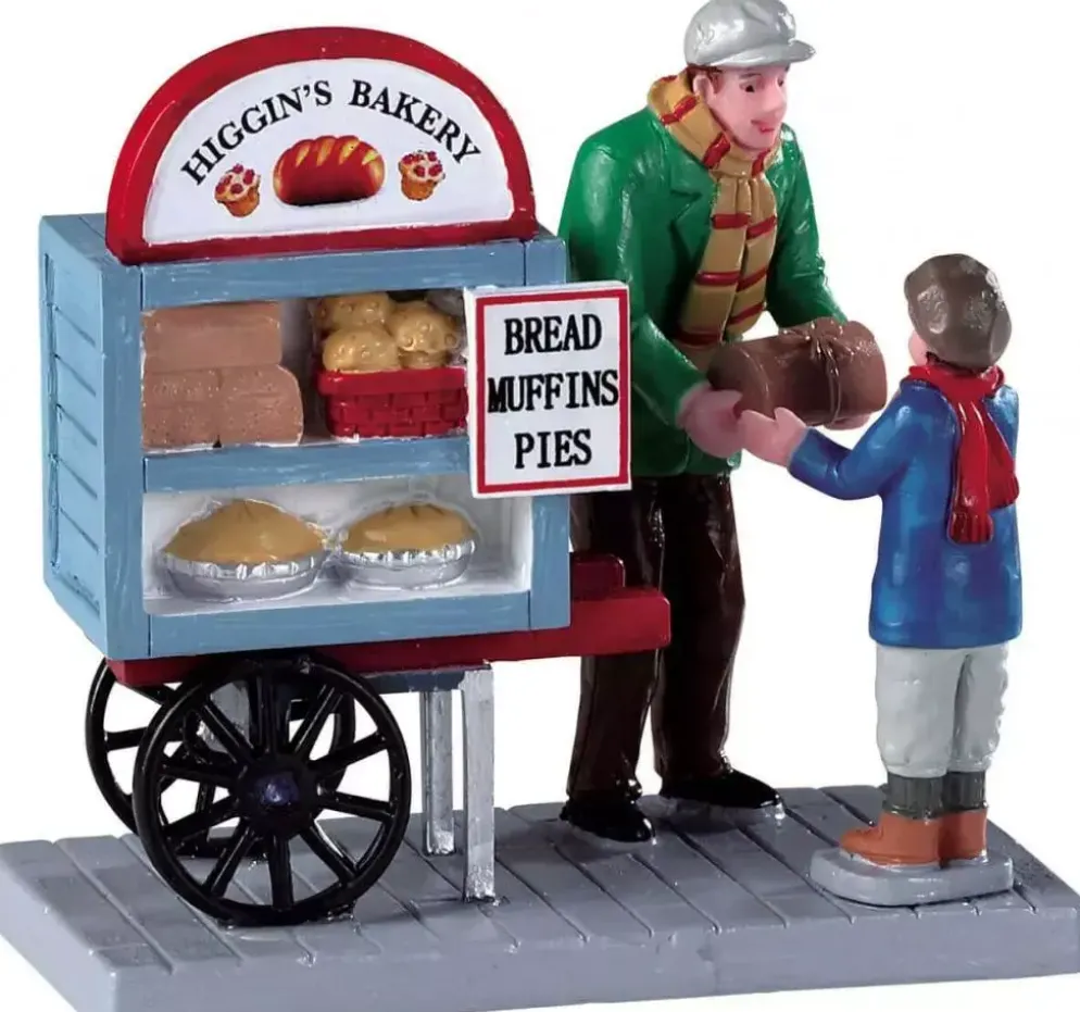 Lemax delivery bread cart kerstdorp figuur type 4 Caddington Village 2019