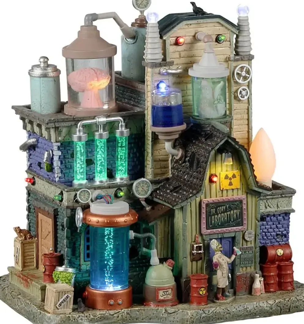 Lemax dr. gory's laboratory verlicht huisje Spooky Town 2022