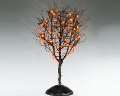 Lemax dry tree with orange lights verlichte boom Spooky Town 2025