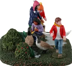 Lemax duck duck goose kerstdorp tafereel Vail Village 2023
