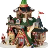 Lemax elwood's elf lodge verlicht kersthuisje Santa's Wonderland 2025