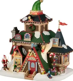 Lemax elwood's elf lodge verlicht kersthuisje Santa's Wonderland 2025