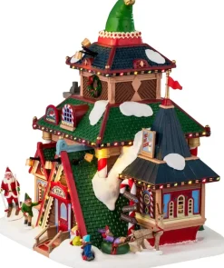 Lemax elwood's elf lodge verlicht kersthuisje Santa's Wonderland 2025