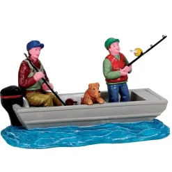 Lemax family fishing trip kerstdorp figuur type 4 Vail Village 2017
