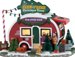 Lemax farm fresh christmas trees verlicht kersthuisje Vail Village 2023