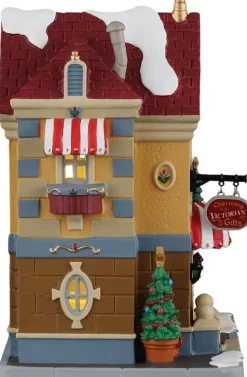 Lemax father christmas gift shop verlicht kersthuisje Caddington Village 2026