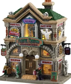 Lemax fearful fashions clothiers verlicht huisje Spooky Town 2025