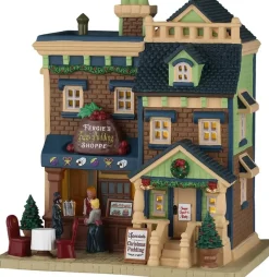Lemax fergie's figgy pudding shoppe verlicht kersthuisje Caddington Village 2026