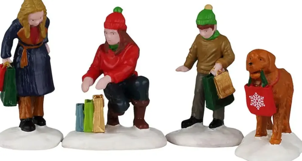 Lemax festive holiday shoppers kerstdorp figuur type 4 Vail Village 2026