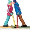 Lemax first ski date kerstdorp figuur type 2 Vail Village 2014