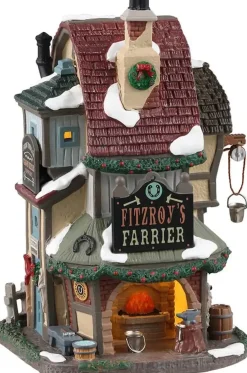 Lemax fitzroy's farrier verlicht kersthuisje Caddington Village 2023