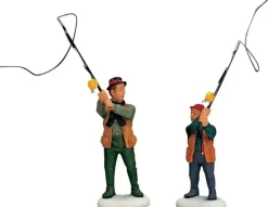Lemax flyfishing with dad s/2 kerstdorp figuur type 3 Vail Village 2001