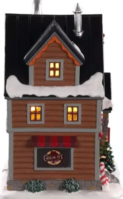 Lemax for the love of chocolate shop verlicht kersthuisje Vail Village 2020
