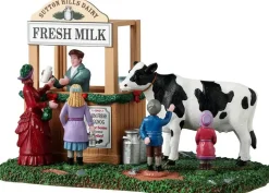Lemax fresh milk stall kerstdorp tafereel Caddington Village 2024