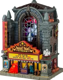 Lemax fright night cinema verlicht huisje Spooky Town 2025