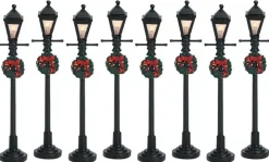 Lemax gas lantern street lamp s/8 verlichte straatlantaarn 2006