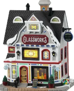 Lemax glassworks verlicht kersthuisje Caddington Village 2024