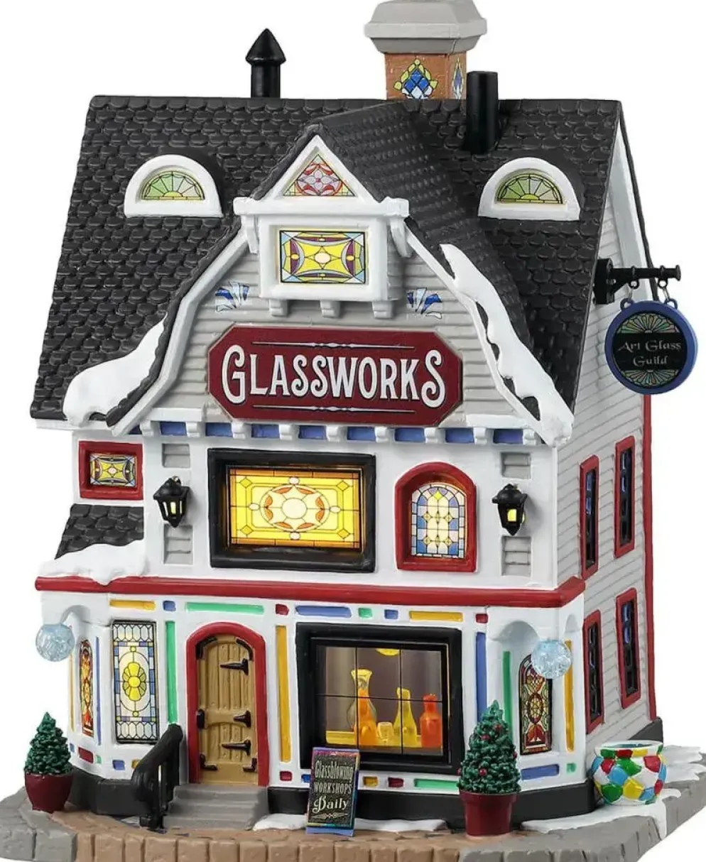 Lemax glassworks verlicht kersthuisje Caddington Village 2024