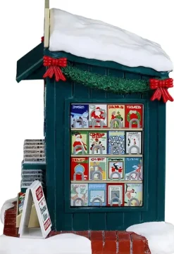 Lemax good news day verlicht kerstdorp tafereel Caddington Village 2023