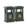 Lemax green trash can s/2 kerstdorp accessoire 2018