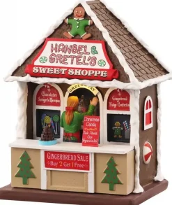 Lemax hansel & gretel's sweet shoppe verlicht kerstdorp tafereel Caddington Village 2022