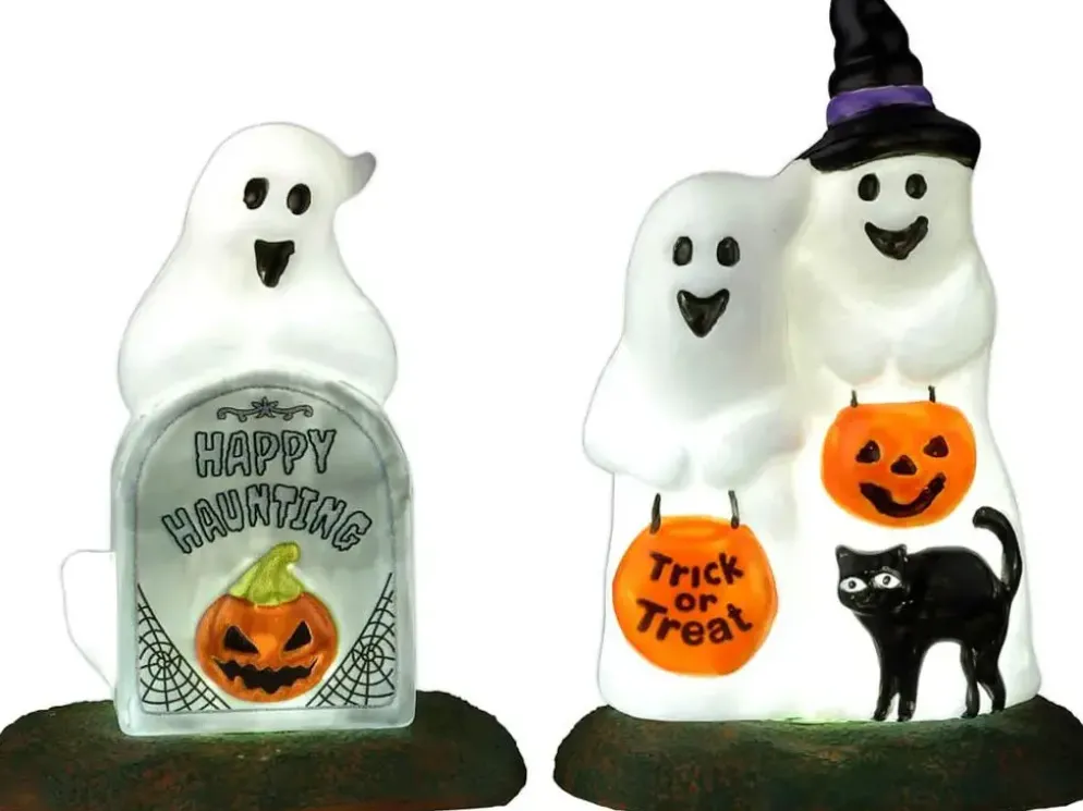 Lemax happy halloween ghosts, set of 2 verlichte accessoire Spooky Town 2022