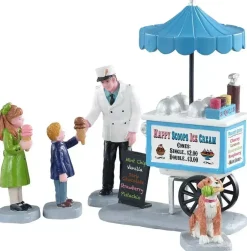 Lemax happy scoops ice cream cart, s/5 kerstdorp figuur type 6 Caddington Village 2021