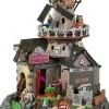 Lemax headstone mill brewery bewegend huisje Spooky Town 2023