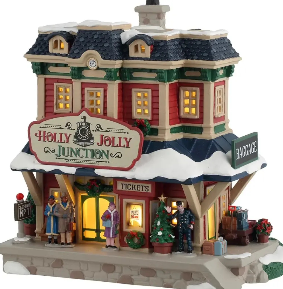 Lemax holly jolly junction verlicht kersthuisje Caddington Village 2025