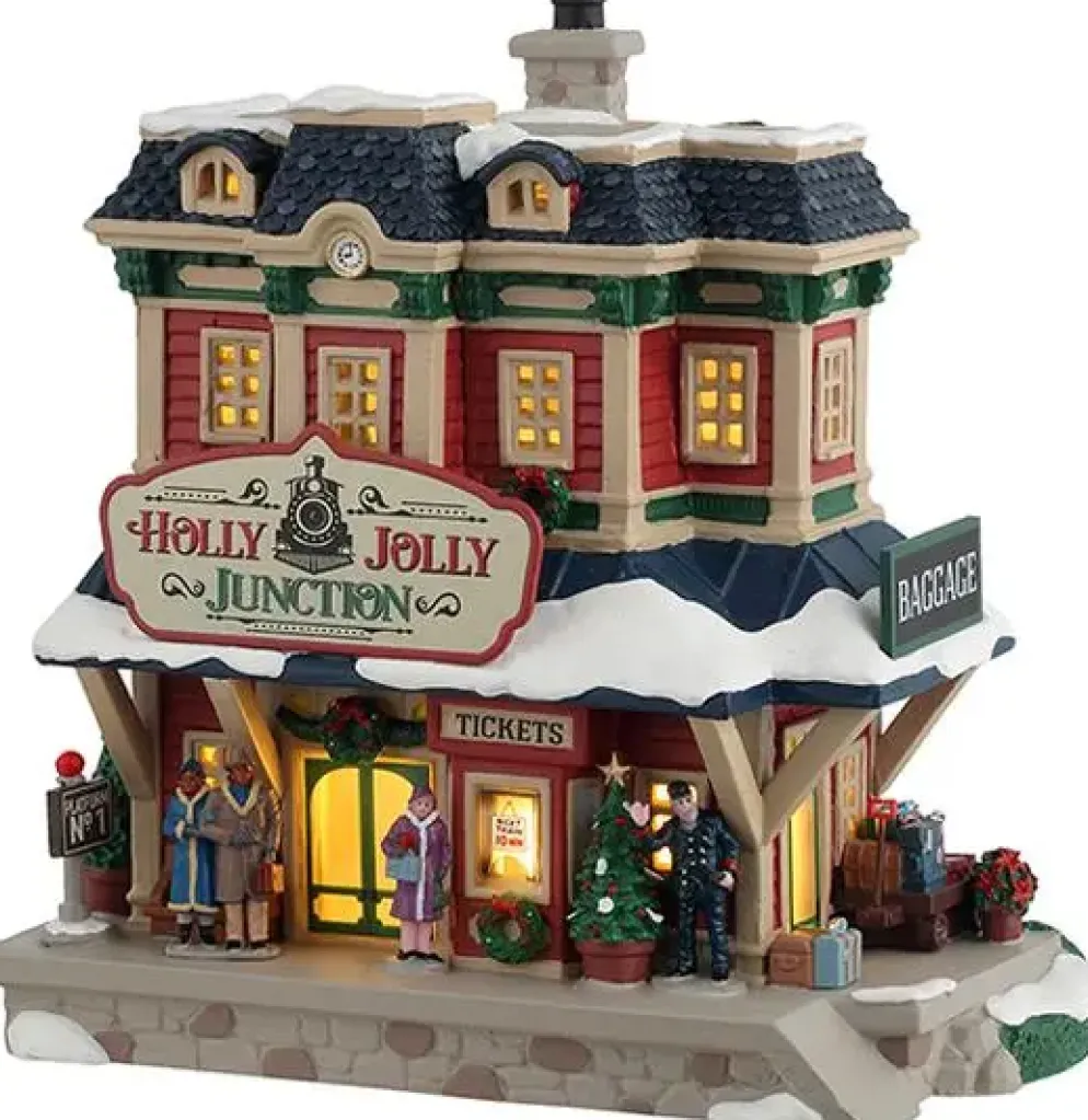 Lemax holly jolly junction verlicht kersthuisje Caddington Village 2025