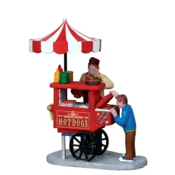 Lemax hot dog cart kerstdorp figuur type 4 Carnival 2011