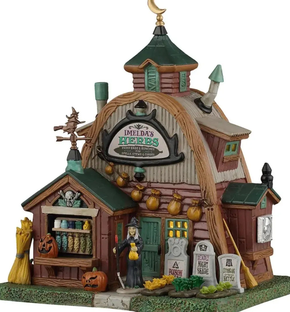Lemax imelda's herbs verlicht huisje Spooky Town 2026