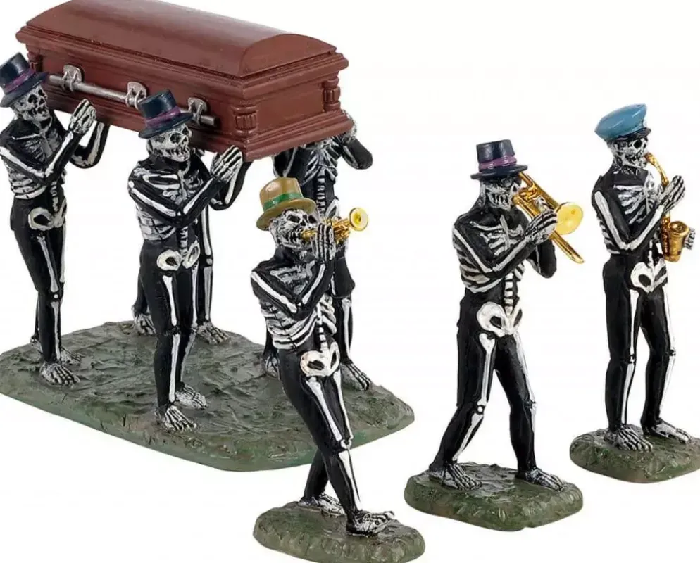 Lemax jazz funeral s/4 tafereel Spooky Town 2021