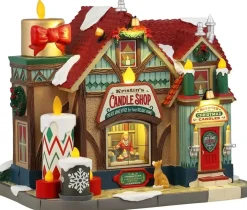 Lemax kristin's candle shop verlicht kersthuisje Caddington Village 2024