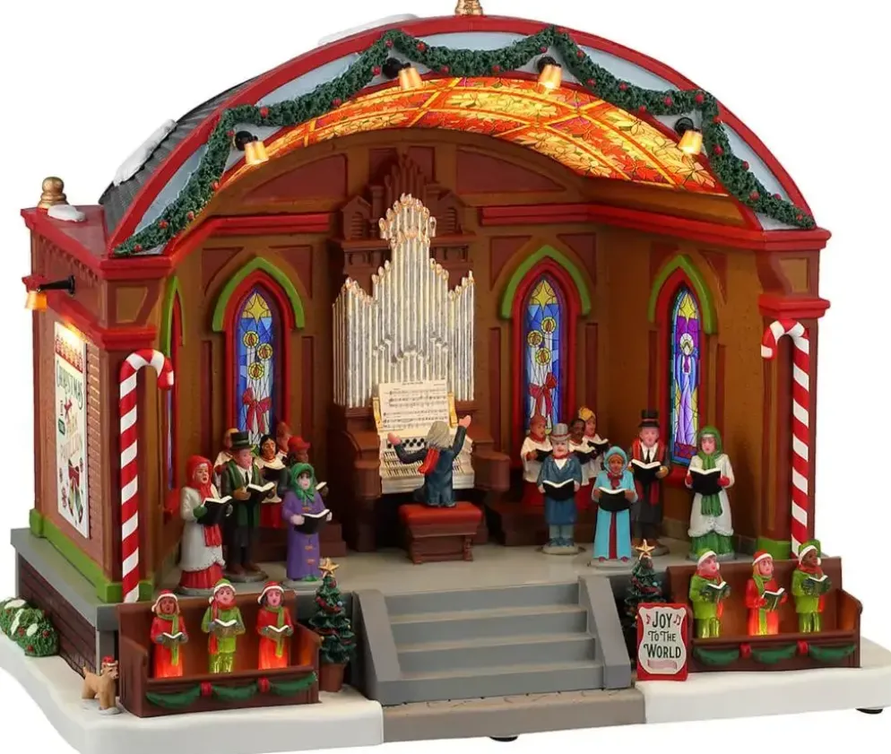 Lemax lemax christmas at the park pavilion bewegend kersthuisje Caddington Village 2024