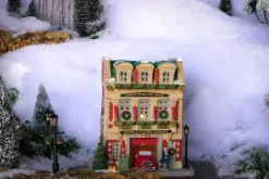 Lemax liberty trail fire house verlicht kersthuisje Caddington Village 2024