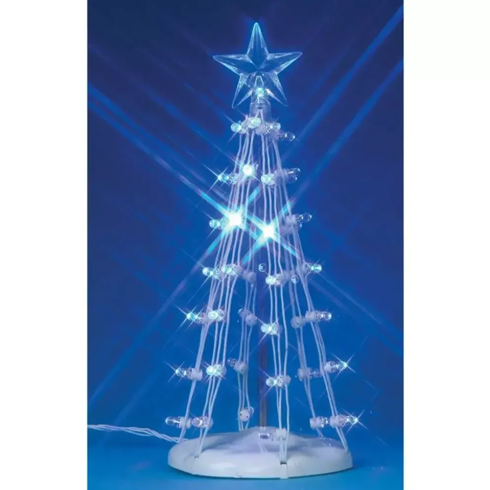 Lemax lighted silhouette tree blue verlichte boom 2007